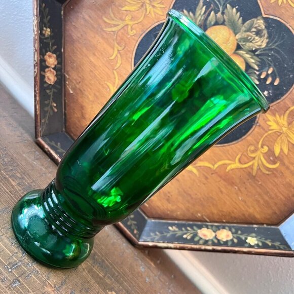 Vintage Napco Footed Green Vase - Picture 3 of 11